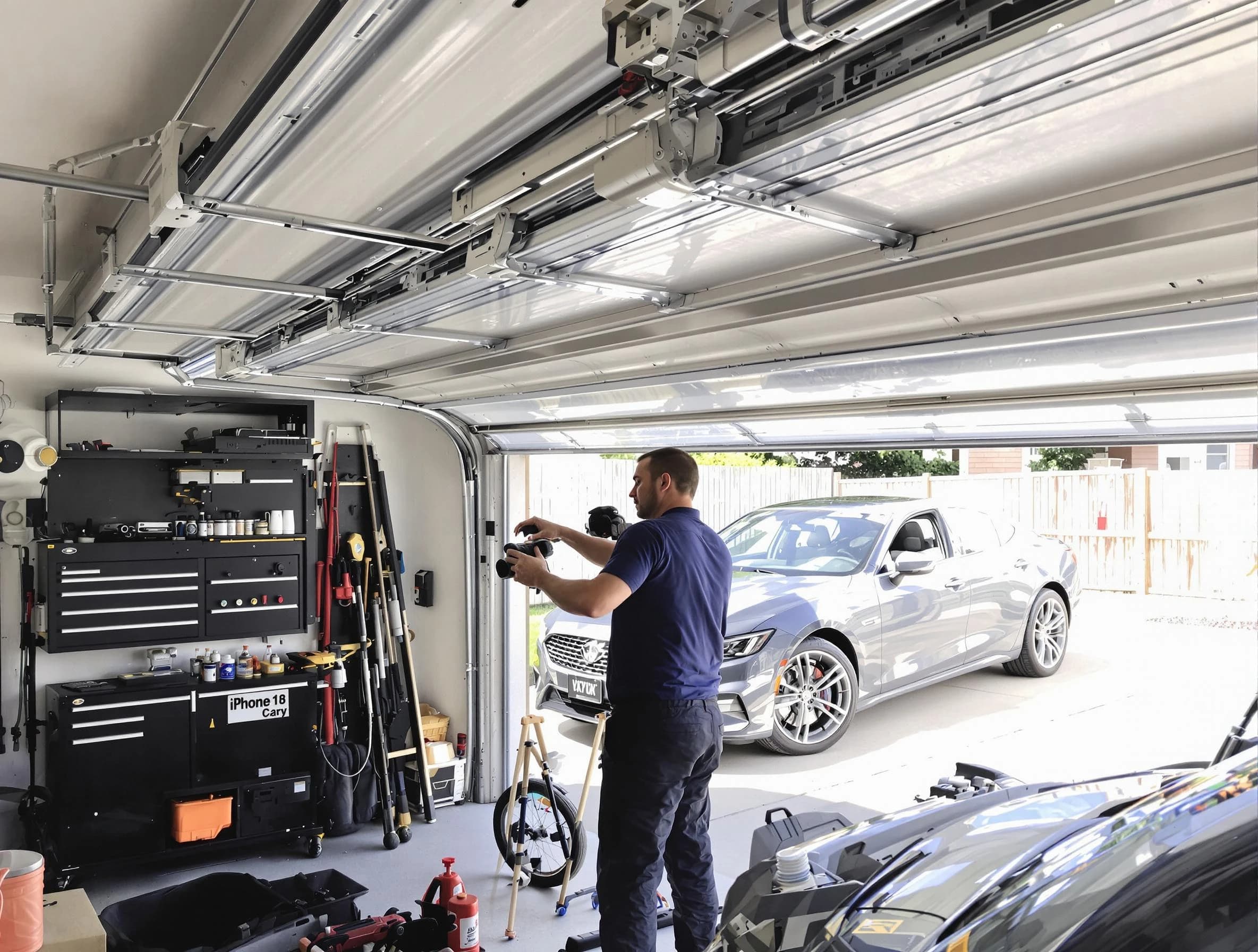 Loveland Garage Door Repair technician fixing noisy garage door in Loveland