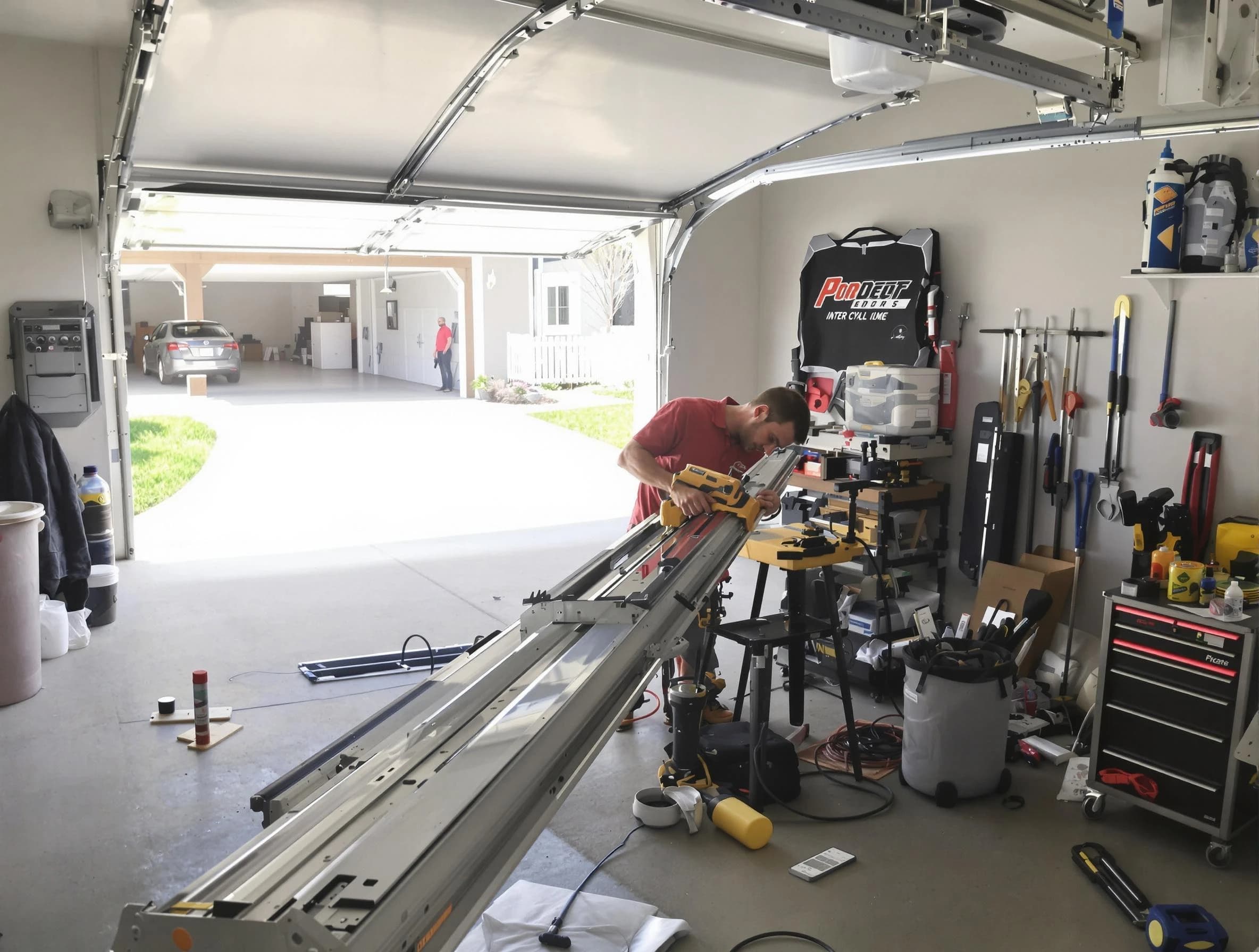 Loveland Garage Door Repair expert performing track repair in Loveland